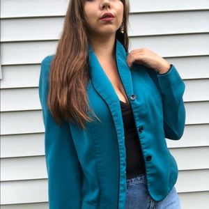 vintage teal blazer